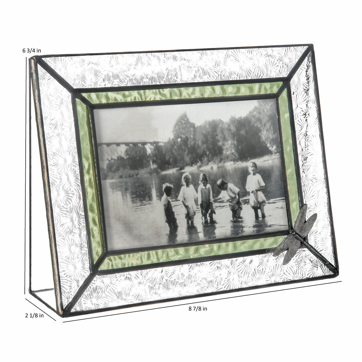 Pic 107-46H Clear Florentine Glass Frame with Dragonfly Accent – J ...