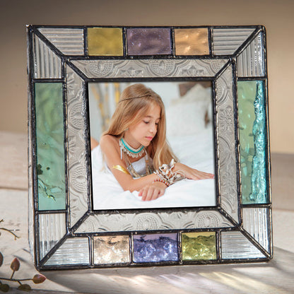 Pic 372 Pastel Multi Colored Glass Frame Series