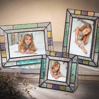 Pic 372 Pastel Multi Colored Glass Frame Series