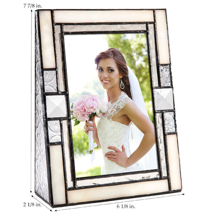 Pic 407 Ivory and Vintage Glass Frame Series
