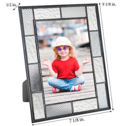 Pic 429 Grey and Textured Clear Glass - Easel Back Frame Series