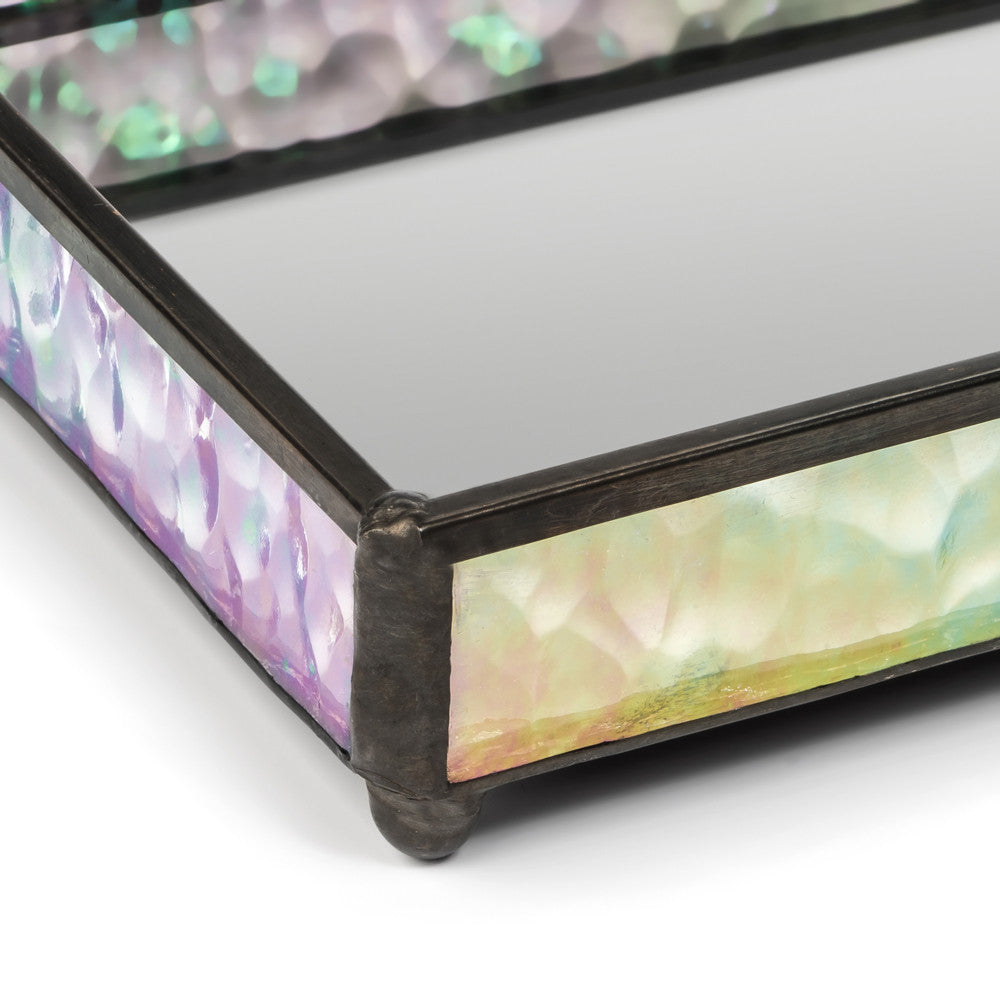 Tra 101 Clear Iridescent Glass Tray