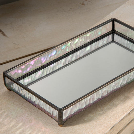 Tra 101 Clear Iridescent Glass Tray