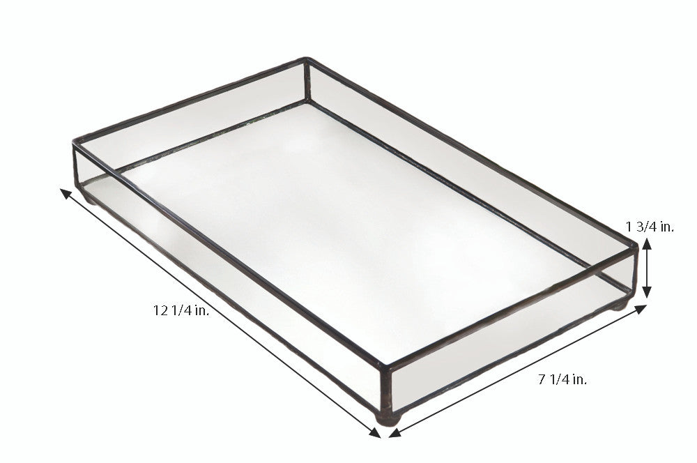 Tra 108 Clear Glass Tray 12/38 x 7 1/4 xc 1 3/4