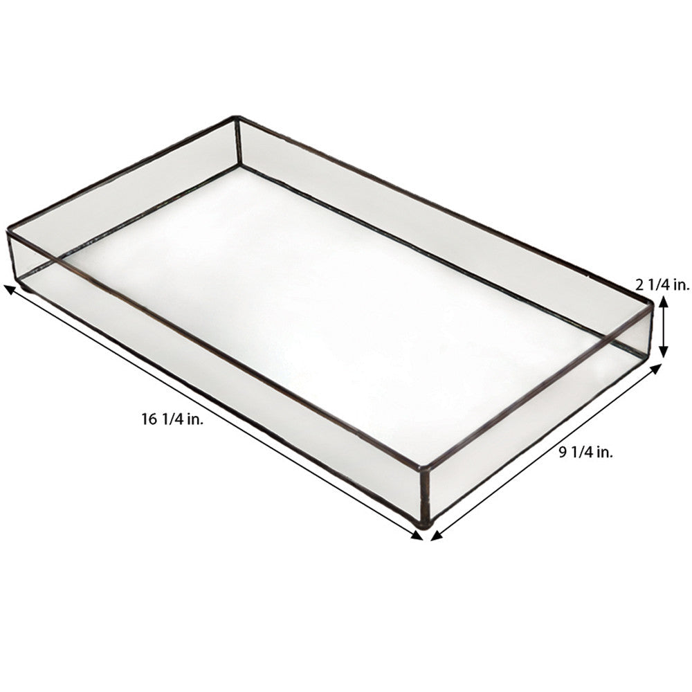 Tra 109 Clear Glass Tray 16 3/8 x 9 14 x 2 1/4